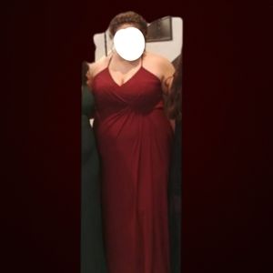 Burgandy Long Formal Dress